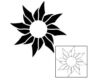 Sun Tattoo Tattoo Styles tattoo | J1F-01324