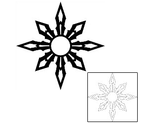 Sun Tattoo Tattoo Styles tattoo | J1F-01358