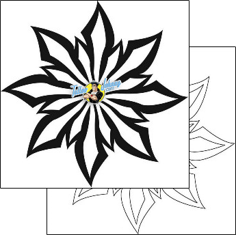 Flower Tattoo plant-life-flowers-tattoos-johnny-cantrell-j1f-01432