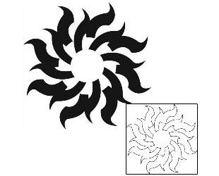 Sun Tattoo Tattoo Styles tattoo | J1F-01458