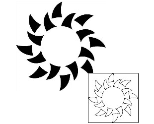 Sun Tattoo Tattoo Styles tattoo | J1F-01549
