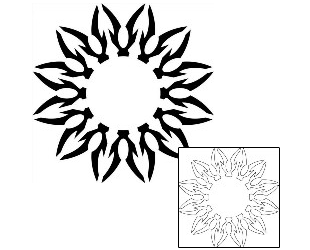 Sun Tattoo Tattoo Styles tattoo | J1F-01695