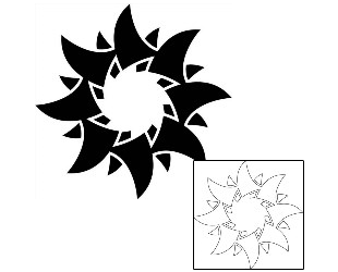 Sun Tattoo Tattoo Styles tattoo | J1F-01867