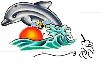 Dolphin Tattoo cartoon-tattoos-jay-chastain-j2f-00040