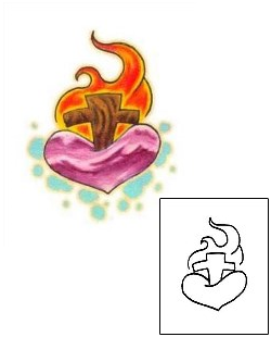 Heart Tattoo Religious & Spiritual tattoo | J2F-00089