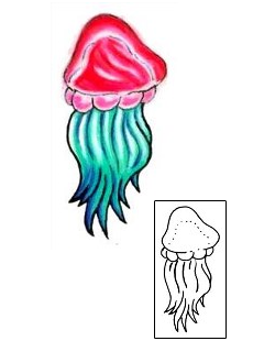 Jellyfish Tattoo Marine Life tattoo | J2F-00113