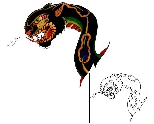 Reptiles & Amphibians Tattoo Horror tattoo | J3F-00023