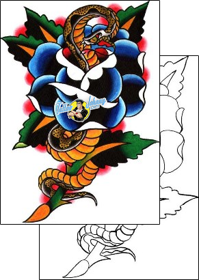 Flower Tattoo traditional-tattoos-jason-cline-j3f-00046