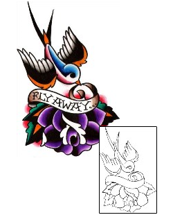 Traditional Tattoo Fly Away Tattoo