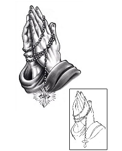 Praying Hands Tattoo Specific Body Parts tattoo | J4F-00015