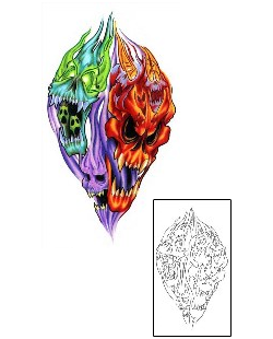 Devil - Demon Tattoo Horror tattoo | J4F-00026