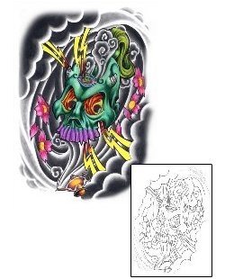 Scary Tattoo Skull Storm Tattoo