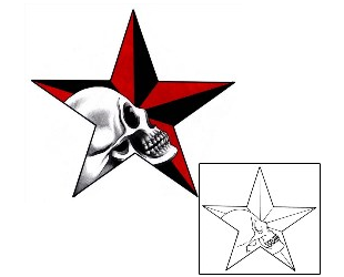 Nautical Star Tattoo Astronomy tattoo | J4F-00036