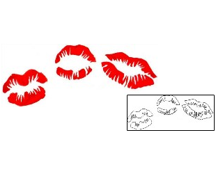 Lip Print Tattoo J4F-00125