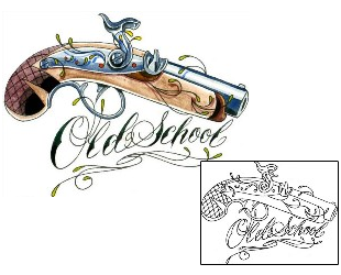 Gun Tattoo J4F-00126