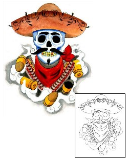 Mexican Tattoo Horror tattoo | J4F-00134