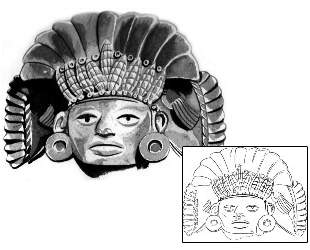 Aztec Tattoo Ethnic tattoo | J4F-00181
