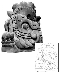 Aztec Tattoo Ethnic tattoo | J4F-00182