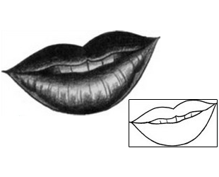 Lip Print Tattoo J4F-00190