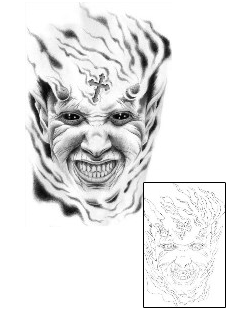 Devil - Demon Tattoo Horror tattoo | J4F-00203