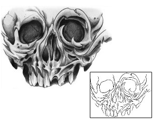 Skull Tattoo Horror tattoo | J4F-00204