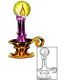 Candle Tattoo Miscellaneous tattoo | J7F-00035