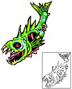 Fish Tattoo Marine Life tattoo | J7F-00046