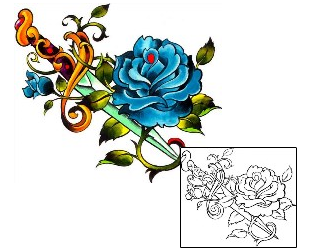 Rose Tattoo Plant Life tattoo | J7F-00051