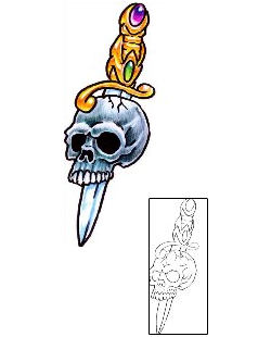 Dagger Tattoo Horror tattoo | J7F-00056