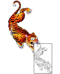 Tiger Tattoo Animal tattoo | J7F-00079
