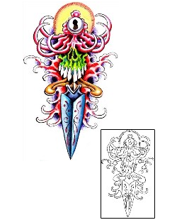 Dagger Tattoo Horror tattoo | J7F-00097