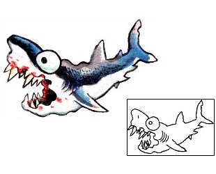 Fish Tattoo Marine Life tattoo | J7F-00108