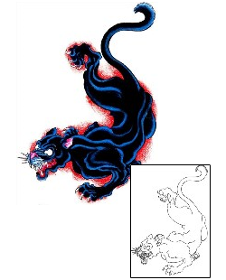 Panther Tattoo Animal tattoo | J7F-00109
