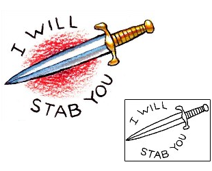 Picture of I Will Stab You Tattoo