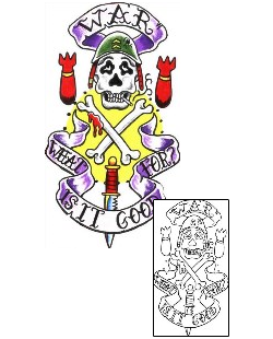 Crossbones Tattoo Miscellaneous tattoo | J8F-00036