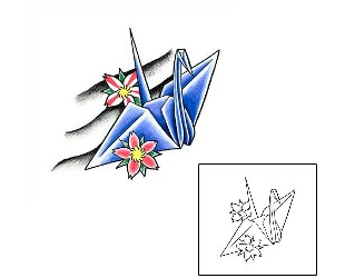 Picture of Origami Paper Crane Tattoo