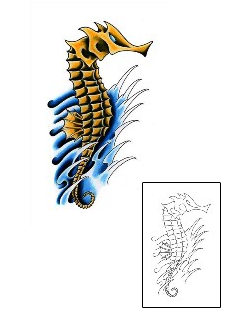 Seahorse Tattoo Marine Life tattoo | JAF-00014
