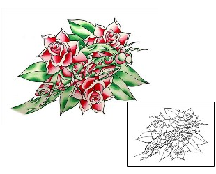 Rose Tattoo Plant Life tattoo | JAF-00017