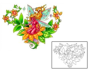 Sunflower Tattoo Devoted Fairy Tattoo