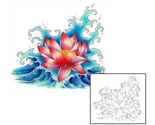 Picture of Lotus Wave Tattoo