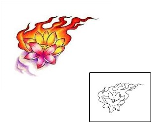 Miscellaneous Tattoo Lotus Fire Tattoo