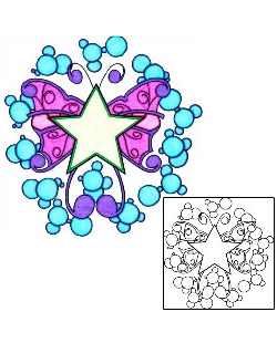 Picture of Bubble Star Tattoo