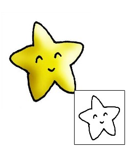 Star Tattoo Specific Body Parts tattoo | JFF-00058