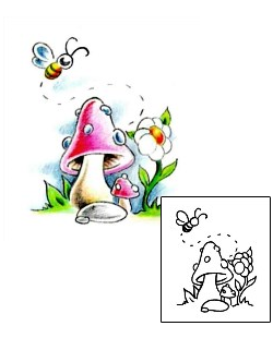 Mushroom Tattoo Plant Life tattoo | JGF-00006