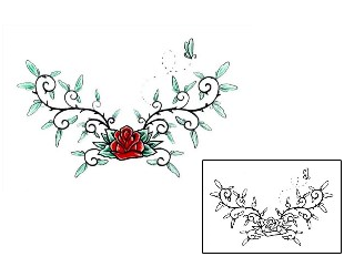 Rose Tattoo Specific Body Parts tattoo | JGF-00042