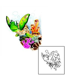 Reptiles & Amphibians Tattoo Marine Life tattoo | JGF-00148