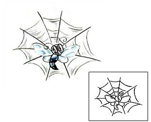 Spider Web Tattoo Insects tattoo | JGF-00157