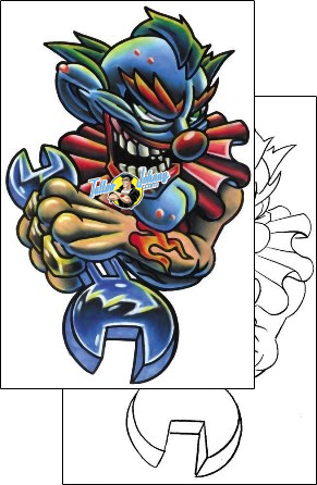 Evil Tattoo fantasy-clown-tattoos-jeremy-harburn-jhf-00034