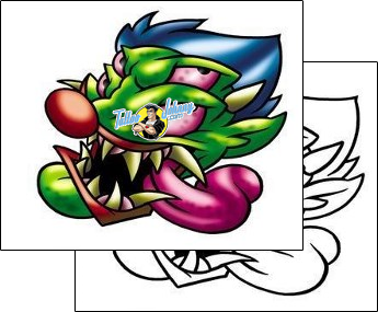 Monster Tattoo fantasy-clown-tattoos-jeremy-harburn-jhf-00061