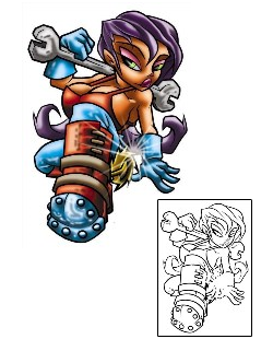 Cartoon Tattoo Tattoo Styles tattoo | JHF-00069